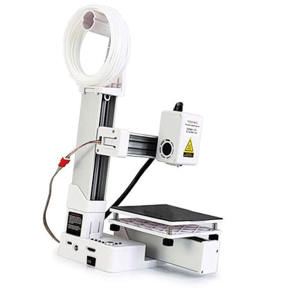 Mini FDM 3D Printer, 100x100x100mm, for Beginners, PLA/TPU - color: White