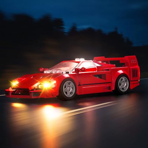LED Lighting Compatible with LEGO Ferrari F40 Supercar 76934, Light Kit Compatible with LEGO 76934, Giving Light to Model, NOT Included The Model Set(Typical Version)