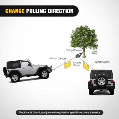 Nilight Forged Snatch Block 18 Ton Winch Pulley System E-Coated Rustproof - color: Heavy‑Duty Upgraded Winch Snatch Block 18T