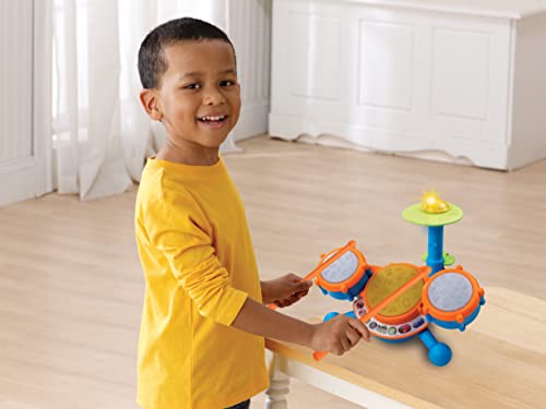 VTech KidiBeats Kids Drum Set, Orange - color: Orange, style: Standard Packaging