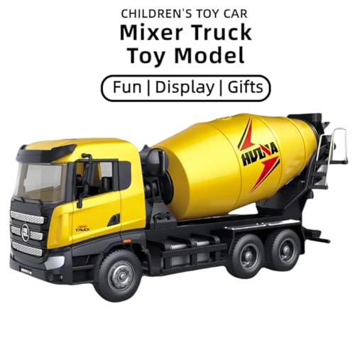 Die Cast All-Metal Concrete Mixer Truck Model 1:50 Scale - Highly Detailed Construction Toy, Perfect for Collectors and Display, Durable Alloy Material, Ideal Gift - style: Mixer Truck model