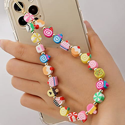 100pcs Mixed Polymer Clay Spacer Beads for Women Jewelry Making DIY Bracelet Necklace Hair Clip Accessories (Candy) - color: Candy