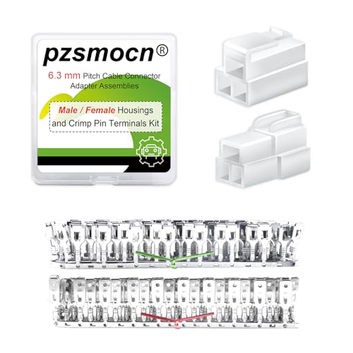 185 Pieces / 23 Sets Automotive Wire Connector 6.3mm 3-Pin Kit - size: 3-Pin, style: 6.3mm Connector