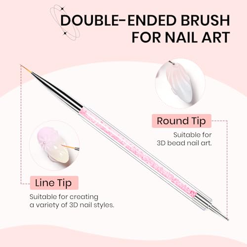 3D Gel Nail Art with No Wipe Chrome Powder Sculpting Painting Gel - color: Water Clear
