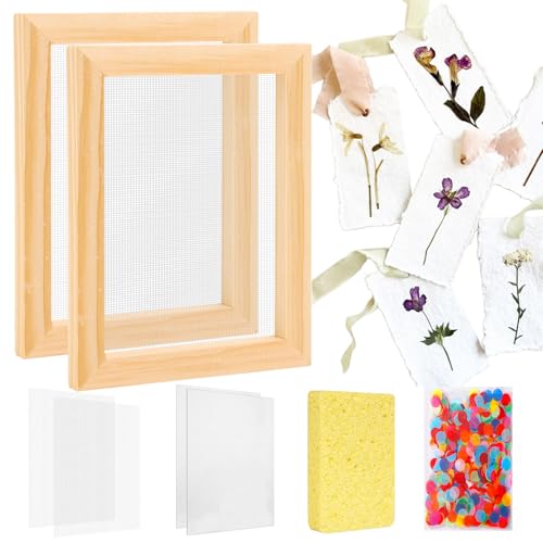 Aboofx Paper Making Kit, A7 Mini Paper Making Screen Frame Kit(3"x4") - size: A7