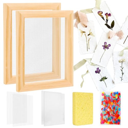 Aboofx Paper Making Kit, A7 Mini Paper Making Screen Frame Kit(3"x4") - size: A7