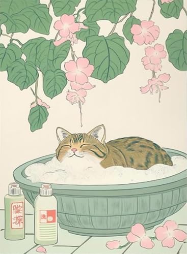 ARPADAMO Diamond Art Kits for Adults,cat Diamond Painting Kits 12x16in - color: DP01822