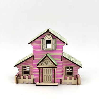 Log Cabin Mini House 3D Wooden Puzzle Model - color: Little House