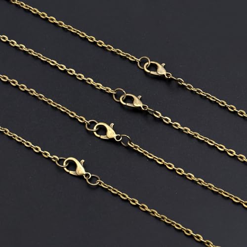 Lemonkey 33 Feet Bronze Chains for Jewelry Making,Necklace & Craft - color: Bronze, size: 2mm
