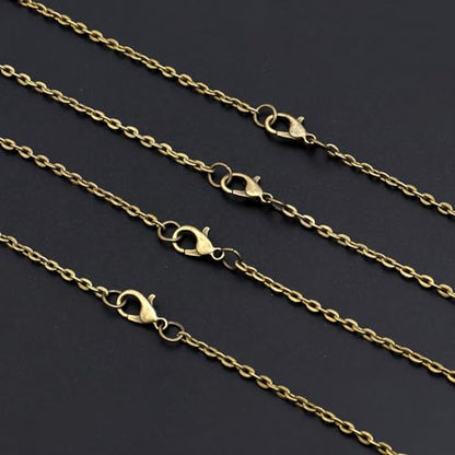 Lemonkey 33 Feet Bronze Chains for Jewelry Making,Necklace & Craft - color: Bronze, size: 2mm