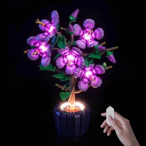 Upgraded Led Light Kit Compatible with Lego The Botanical Collection Hibiscus Building Set, Lights Decoration Compatible with Lego 10372, Best Gifts for Adults (Model Not Included)