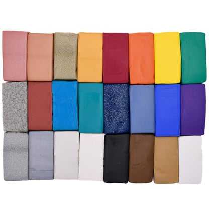 Sculpey: Multipack - Premo + Souffle - 24 Unique Color-Glitter Bars, Sampler Pack, Non-Toxic, Sculpt-Model Projects, Adult Arts-Crafts Supplies - style: Premo + Souffle