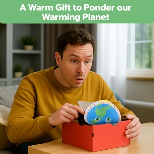 Thunderheads Greenhouse Effect Plush, Educational Earth Plushie with Fact Card, Soft Collectible STEM Tool for Environmental and Climate Science, Sustainable Weather Gift for Educators,& Scientists