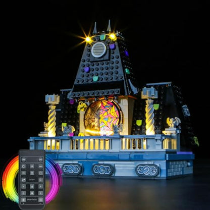 Upgraded Led Light Kit Compatible with Lego Wednesday & Enid's Dorm Room Building Set, RC Version Compatible with Lego 76781 (Model Not Included) - style: Remote Version