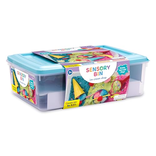 Creativity for Kids Sensory Bin: Ice Cream Shop Playset - Toddler Learning Toys for Kids Ages 3-4+, Pretend Play Ice Cream Set, Kids Gifts for Girls and Boys - style: Ice Cream Shop