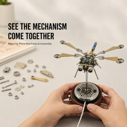 3D Metal Puzzles for Adults, Mechanical Model Building Kit for Home Decor