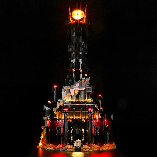 YEABRICKS LED Light Kit for Lego Lord of the Rings Barad-dûr 10333 - style: Only Light Barad-dûr