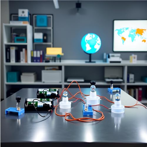 Small Bulb Lights Up Experiment Kit, Electrical Circuit Experiment Kit, Basic Physic Science Playset Educational Kit DIY Physics Experiment Model Kit
