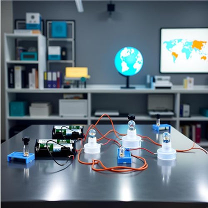 Small Bulb Lights Up Experiment Kit, Electrical Circuit Experiment Kit, Basic Physic Science Playset Educational Kit DIY Physics Experiment Model Kit