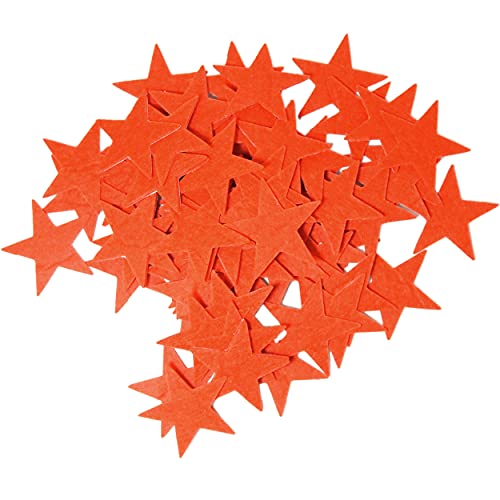 Playfully Ever After 1.5 inch Stiff Felt Stars 88pc (Orange) - color: Orange