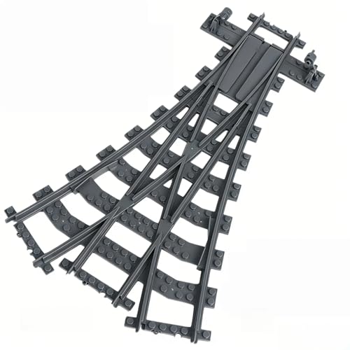 10IN1 (2PCS) Train Bridge Toy Track Accessory for Kids, Classic Railway Track Building Toy with Straight, Curved, Bracket, Cross & Bridge Tracks（ Three Way Track - Train Base 2PCS - style: THREE-WAY TRACK