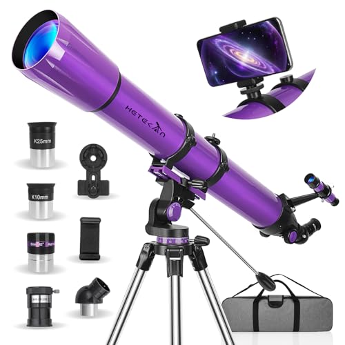 HETEKAN 90mm Aperture 1000mm,Telescope for Adults High Powered, Purple