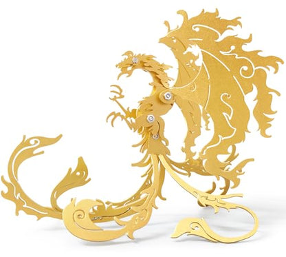 FILASLFT 3D Metal Puzzles for Adults,Mechanical Model Kit Vermilion Bird - color: D1-vermilion Bird-gold