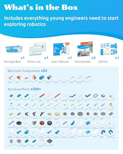WhalesBot E9 Pro Robot Engineering Building Kit for Educators with 12 Servo Motor Joints, Learn Scratch & Python Programming, STEM Educational Science Kits for Teens Boys & Girls 12-18