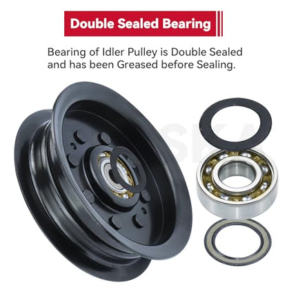 GELASKA 532196106 532196104 Husqvarna Idler Pulley for Husqvarna 48 54 Deck - color: A5 1x196106+196104