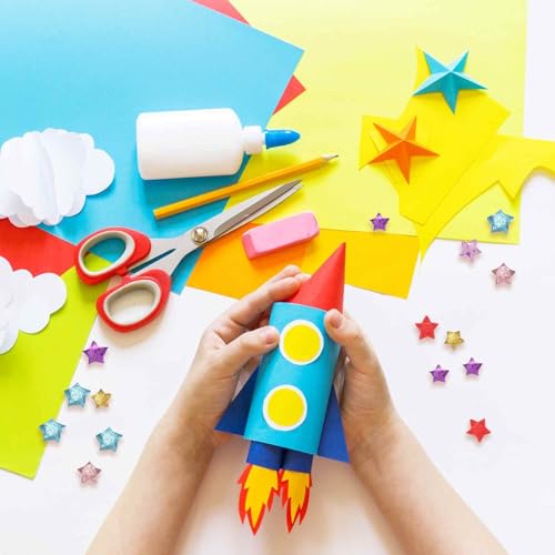 MECCANIXITY 200 Sheets Origami Paper Glitter Stars Papers Silver Fold Paper for Beginner Arts Crafts Projects,0.4 x 8.7 Inch - color: Silver