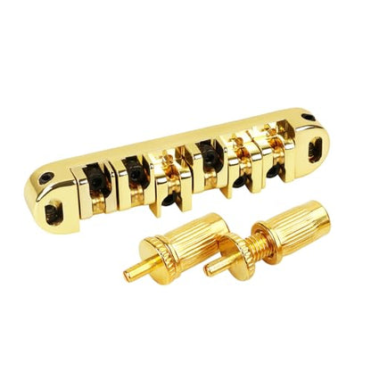 Banworks Electric Guitar Locking Tune-O-Matic Roller Saddle Bridge - color: Golden