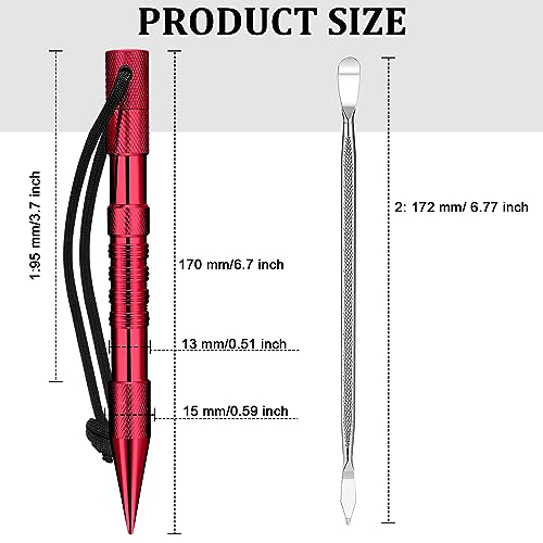 Ferraycle 12 Pcs Paracord FID Knotter Tools Set, Stainless Steel Red - style: Red