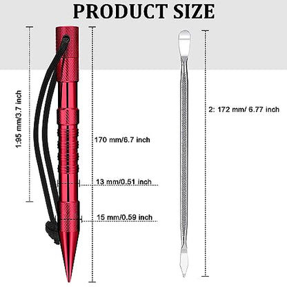 Ferraycle 12 Pcs Paracord FID Knotter Tools Set, Stainless Steel Red - style: Red