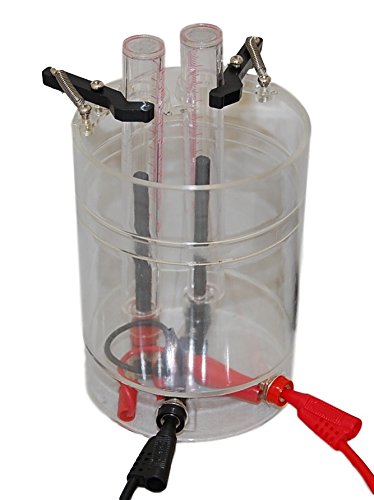 Sci-Supply Self-Contained Water Electrolysis Apparatus Kit – Hydrogen & Oxygen Gas Generation Demonstration with Power Supply & Banana Plug Leads – Chemistry & STEM Classroom Experiment