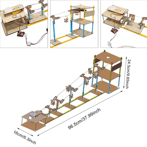 Sightseeing Cable Car Systerm Model Hand Assembled for School Project Teens