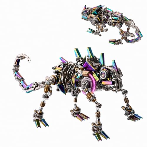 3D Metal Puzzle for Adults,Chameleon Puzzle Building Set，3D Metal Model Kit, Brain Teaser Puzzles DIY Assembling for Stress Relief - High end Men's Gift - style: Chameleon