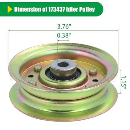 131494 Idler Pulley for Craftsman 42 Inch LT1000 LT2000 Mower Decks - color: T13 1x173437