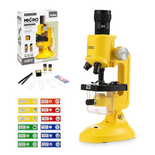 Little World Kids Microscope with LED Light - 100X/400X/1200X Magnification