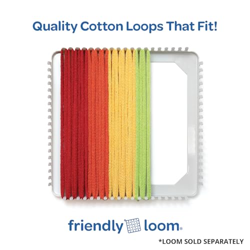 Friendly Loom Lotta Loops Rainbow Cotton Weaving 7 Inch Traditional Loops