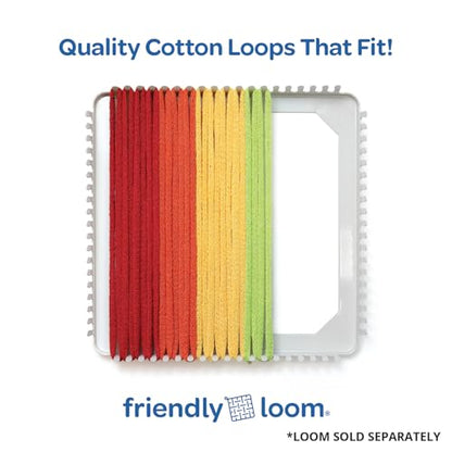 Friendly Loom Lotta Loops Rainbow Cotton Weaving 7 Inch Traditional Loops
