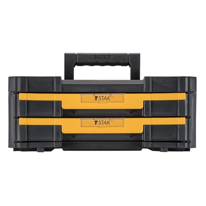 DEWALT TSTAK Tool Storage Organizer with Double Drawers, Holds Up to 16.5 lbs. (DWST17804) - size: 17.3 x 12.3 x 6.9 inches (Pack of 1)