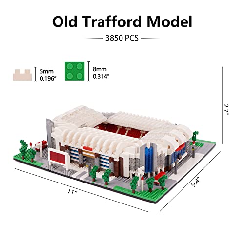 Micro Mini Blocks, Football Stadium Series Model Mini Building Blocks Architecture Model Building kit (Old Trafford) - color: Old Trafford Court