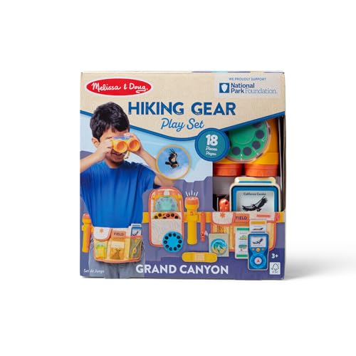 Melissa & Doug Grand Canyon National Park Hiking Gear Play Set with Photo Disk Viewer Kids Pretend Play Hiking Gear, Children's Belt and Binoculars for Girls and Boys Ages 3+ - FSC-Cer