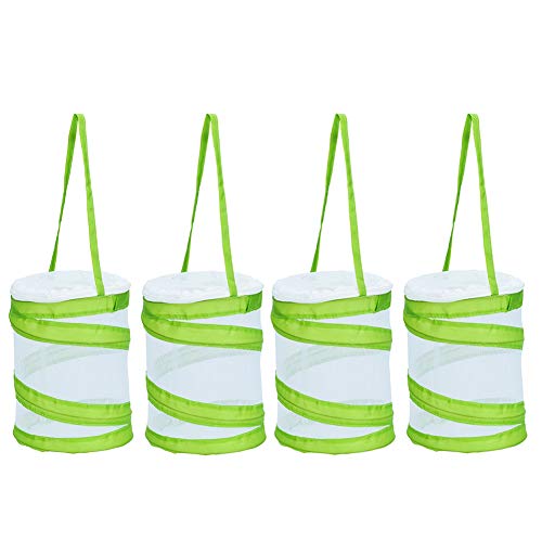 Mini Butterfly Habitat, Insect Mesh Cage, Bug Terrarium Pop Up 5.5" x 7" Tall (Pack of 4) - size: 5.5" x 7" (Pack of 4)