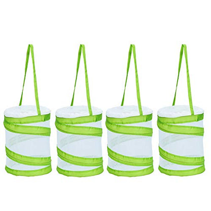 Mini Butterfly Habitat, Insect Mesh Cage, Bug Terrarium Pop Up 5.5" x 7" Tall (Pack of 4) - size: 5.5" x 7" (Pack of 4)