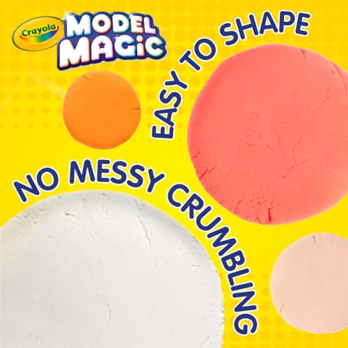 Crayola Model Magic Naturals, 4 Packs (8oz ea), Bulk Modeling Clay Alternative, Craft Supplies for Classrooms, 2 lb. Bucket - color: Natural, size: 8 oz (Pack of 4)