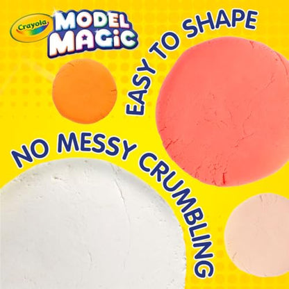 Crayola Model Magic Naturals, 4 Packs (8oz ea), Bulk Modeling Clay Alternative, Craft Supplies for Classrooms, 2 lb. Bucket - color: Natural, size: 8 oz (Pack of 4)