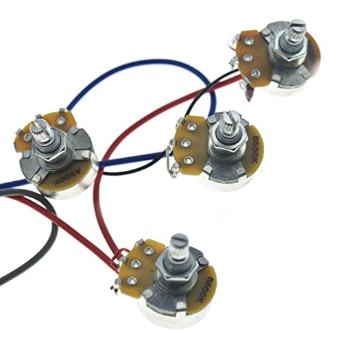 Guitar Prewired Wiring Harness Humbucker Solderless Wiring Harness 2V2T with 500K Pots and 3 Way Toggle Switch For SG G-400 Series - size: For SG G-400 Series