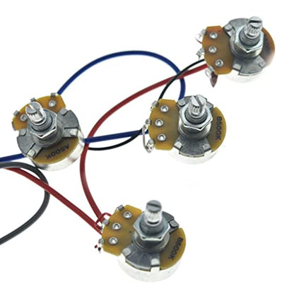Guitar Prewired Wiring Harness Humbucker Solderless Wiring Harness 2V2T with 500K Pots and 3 Way Toggle Switch For SG G-400 Series - size: For SG G-400 Series