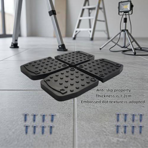 Drywall Stilt Sole Replacement Kit - 4Pcs Drywall Stilt Non-Slip Mats for Construction, Painting, Electrical Work Universal Anti-Slip Pads for All Stilts
